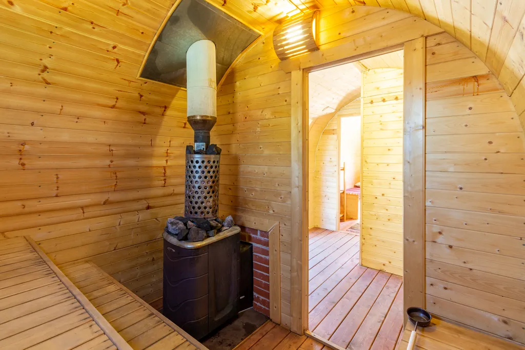 Норвежский домик с отдельной баней на дровах