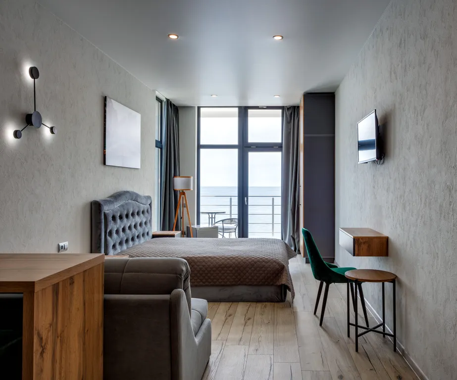 Студия люкс с видом на море у пляжа