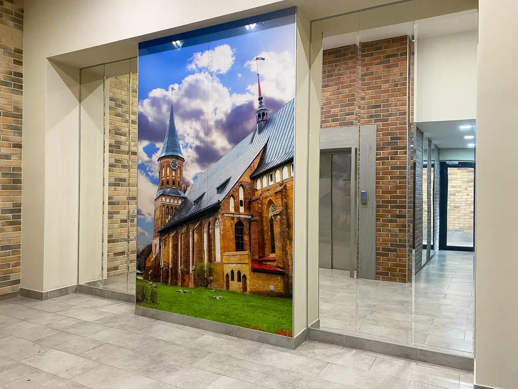 Квартира Квартира Стильная студия Оливковая с балконом и качелью — Калининград