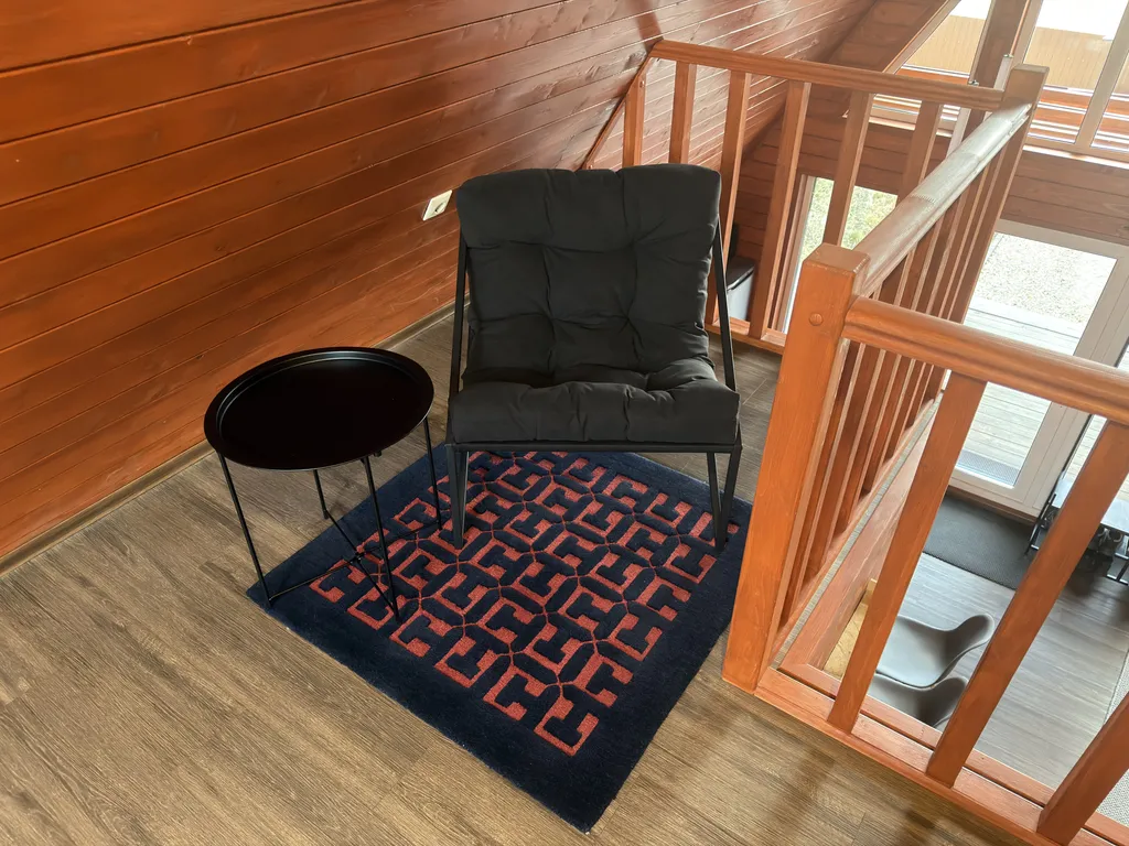 Уютный домик А-Фрейм с террасой и мангальной зоной