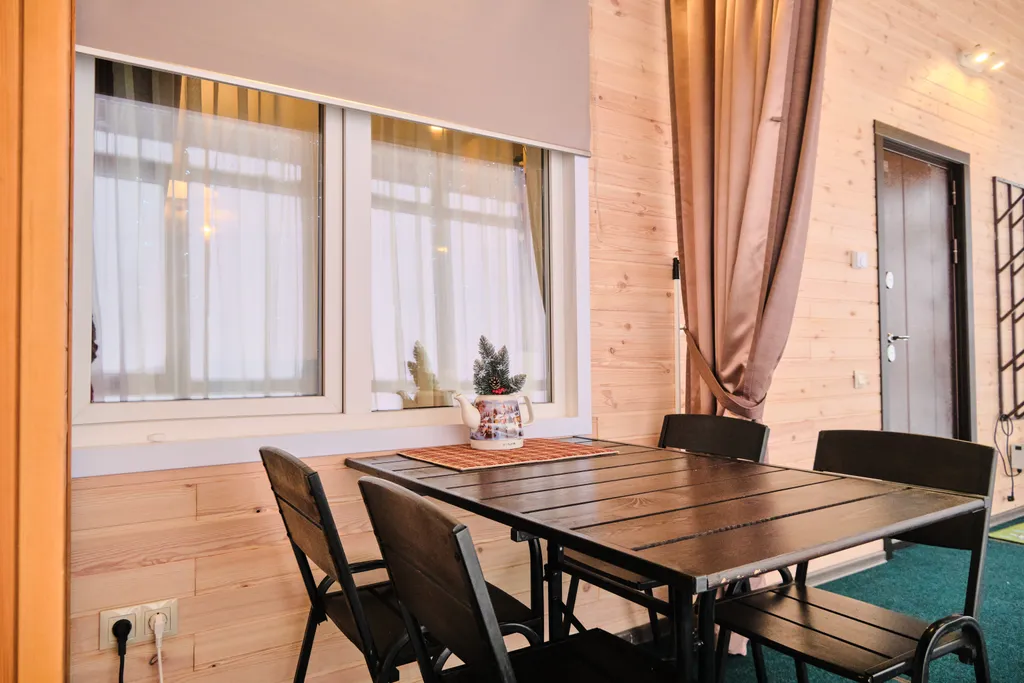 Дом с верандой, камином и сауной - вид на горы