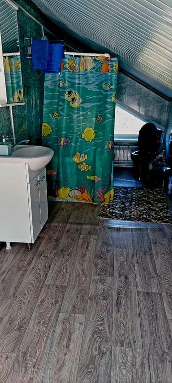 Деревенский дом в окружении леса на берегу озера