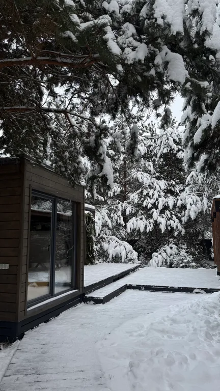 Коттедж Скандинавский дом с ванной внутри и видом на лес — аренда посуточно в Ступино