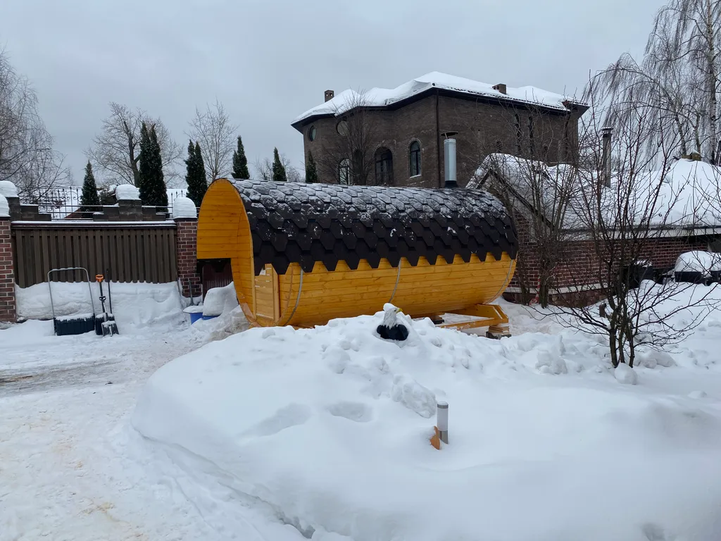 Коттедж с баней на дровах