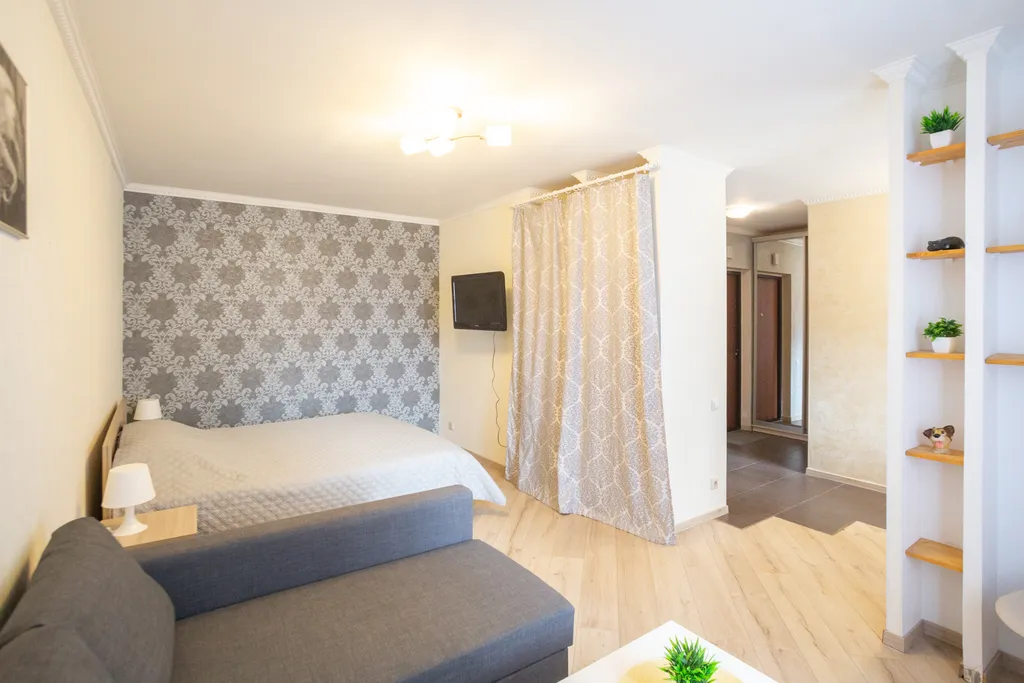 Уютная и чистая квартира рядом с Окружным шоссе, 2 кровати