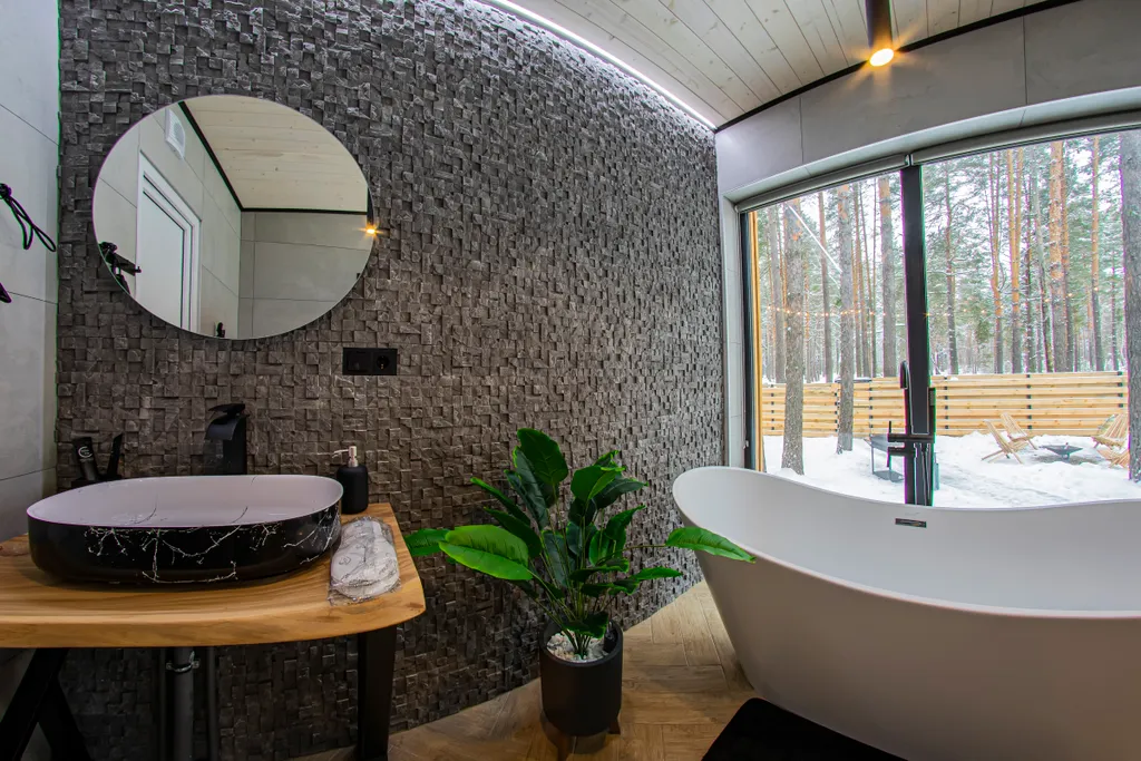 Вилла в Сосновом лесу с чаном и баней