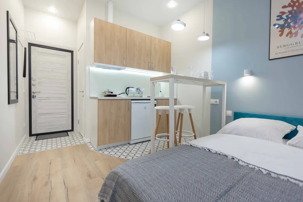 Квартира Квартира Стильная студия у метро Рассказовка — Москва