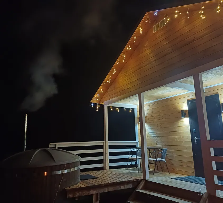 Уютный домик-баня с купелью в тихом местечке