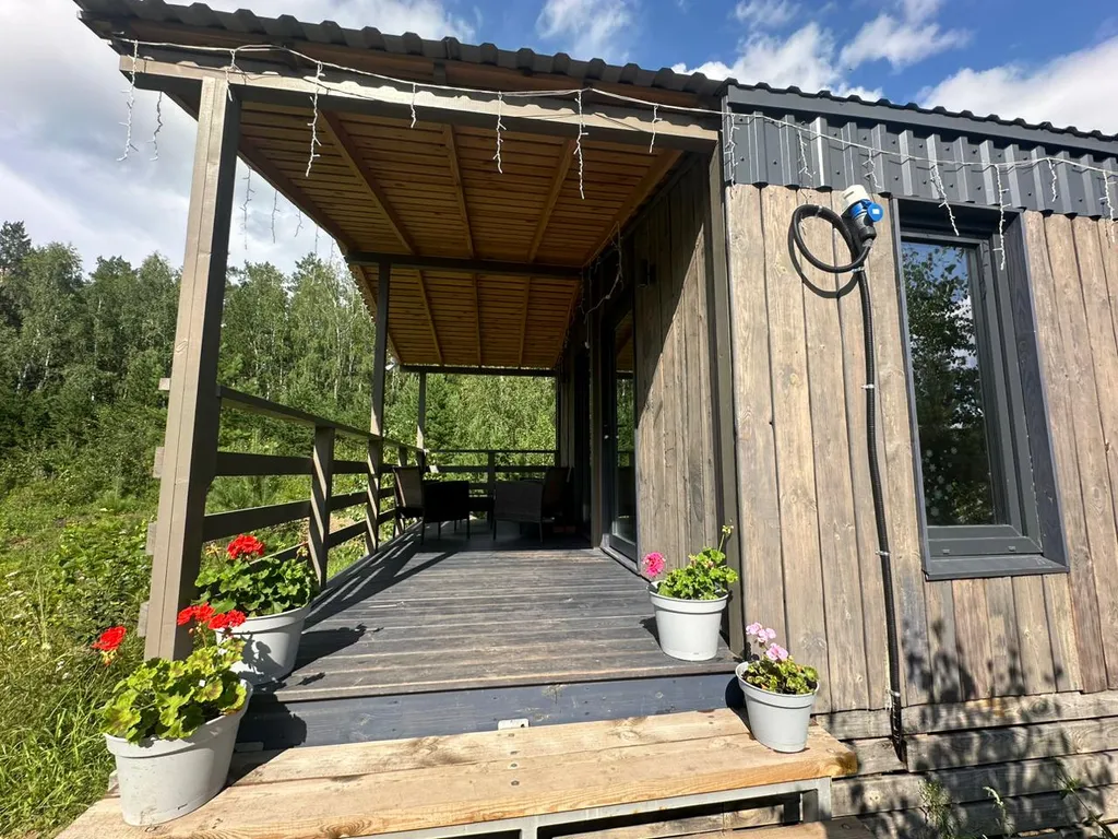 Темный домик на опушке леса