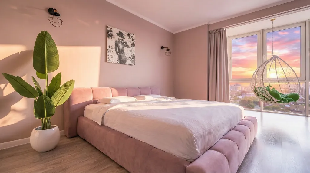 Квартира Квартира Студия с панорамными окнами, кровать как у великана, OLED-ТВ 65" — Краснодар