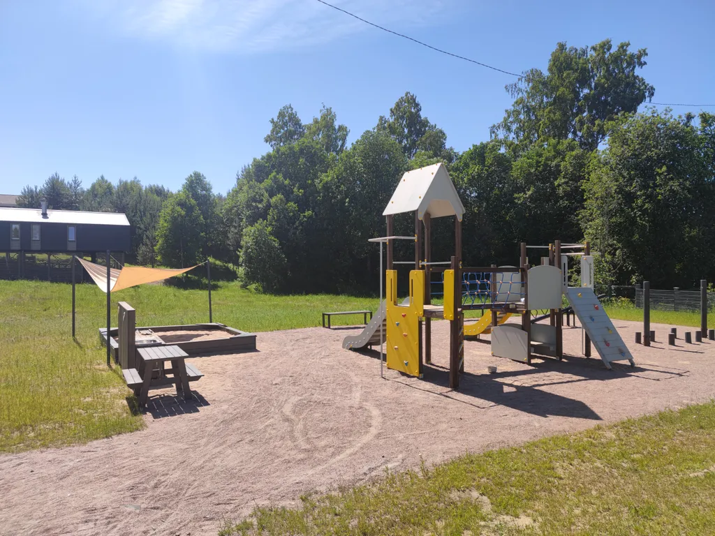 A-frame с беседкой и сауной у Игоры