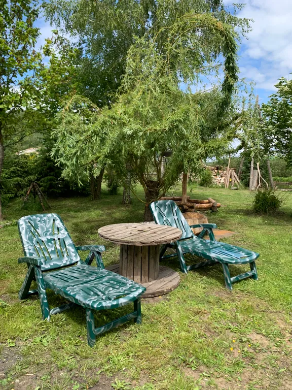 Уютный деревенский домик с русской баней возле берега озера