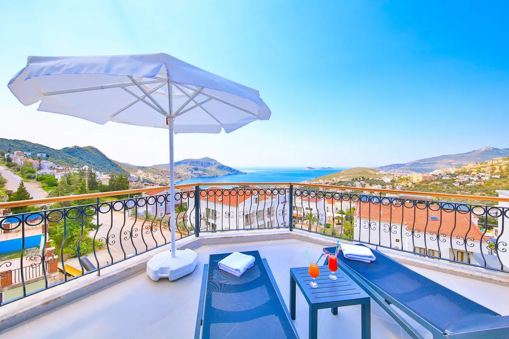 Коттедж Вилла 485 с видом на море и бассейном — Калкан