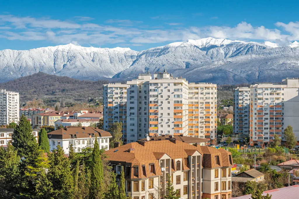 Квартира Квартира Современная студия с видом на горы Абхазии. Вблизи моря и набережной! — Сириус
