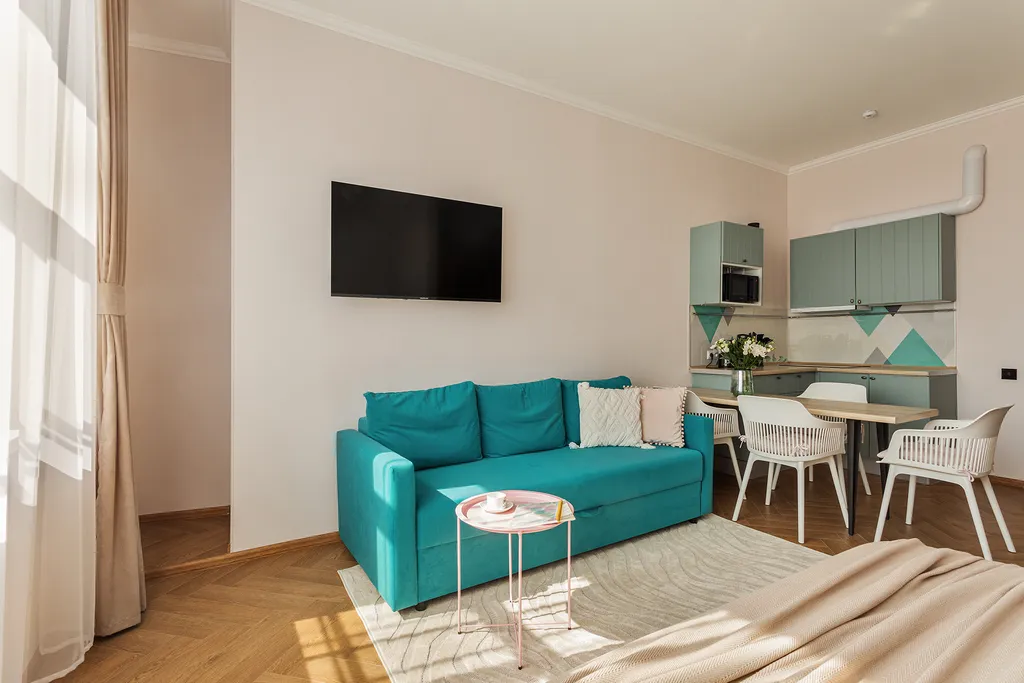 J&N Apartments Четырехместная студия с видом на парк