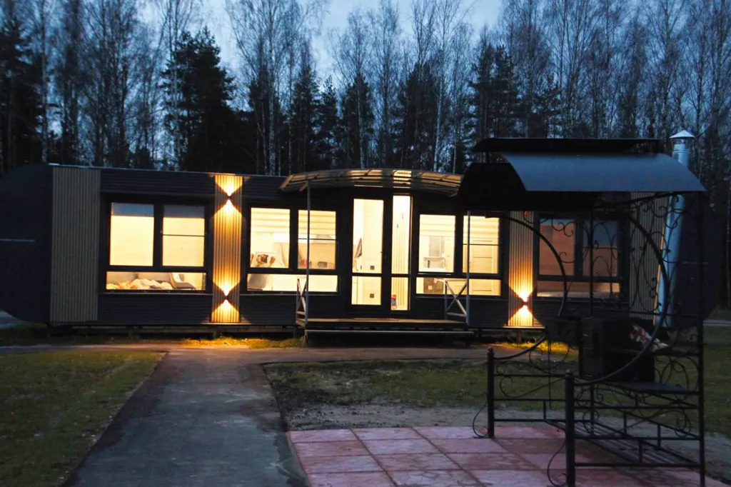 Коттедж Уютный экодом в лесу на берегу озера с рыбалкой — Кушелово