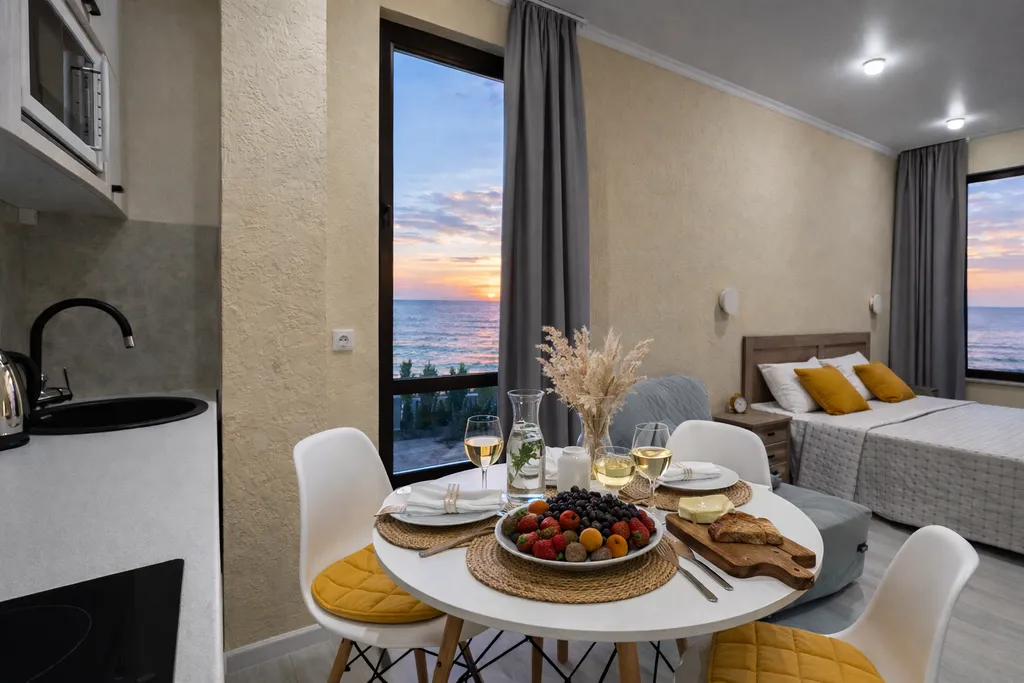 Квартира Комфорт студия с видом на море и реку — аренда посуточно в Лазаревское