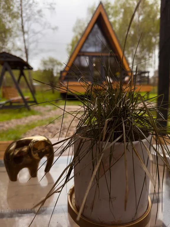 Дом в стиле a-frame в лесу в 10 км от Смоленска рядом с р. Днепр