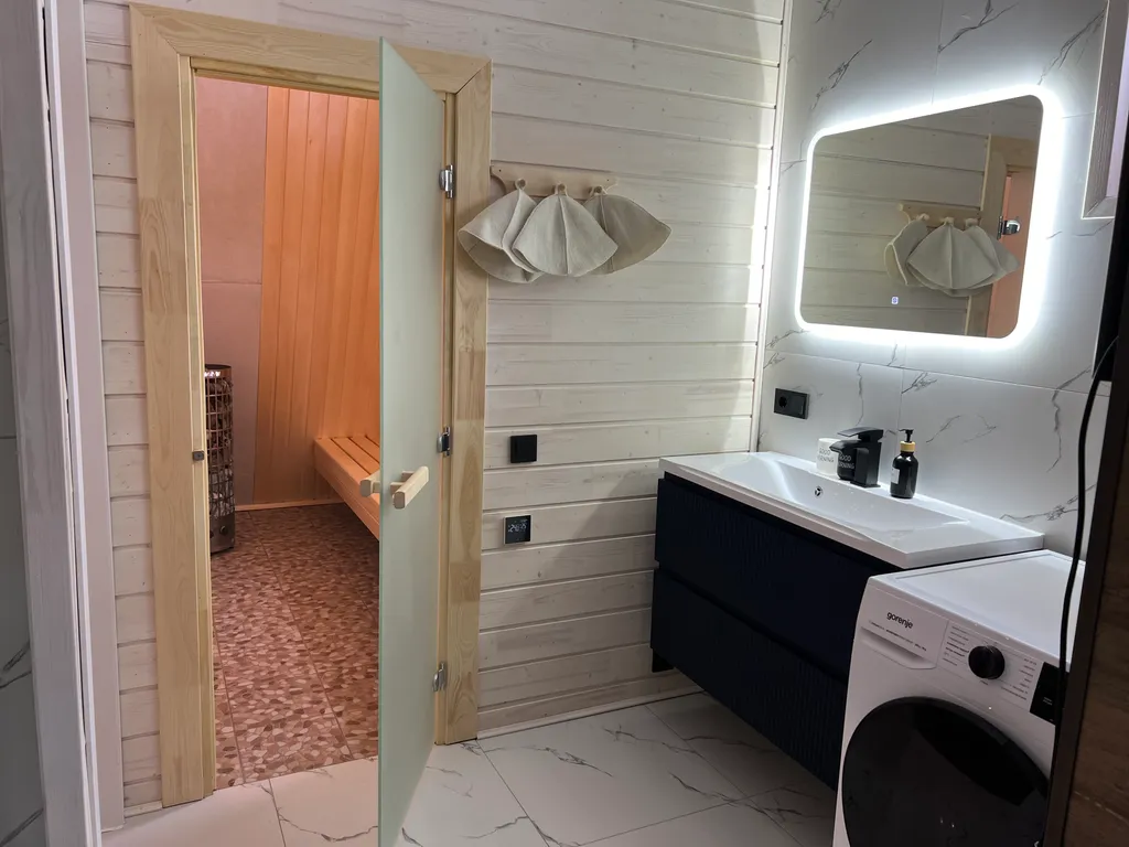 Уютнейший A-frame с сауной Черника