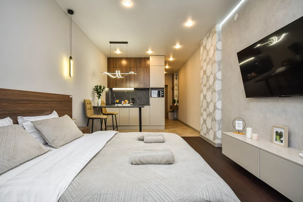 Квартира Квартира Стильная студия в центре Взлетки возле Кристалл арены — Красноярск