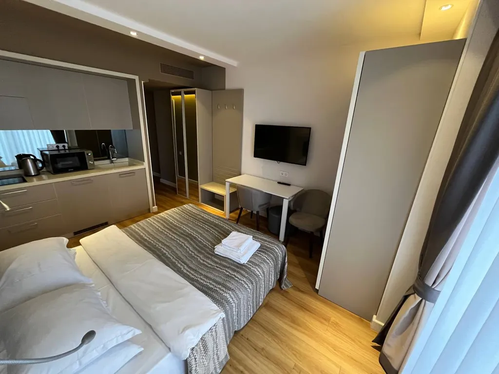 Квартира Квартира Апартамент с видом на первой линии моря в 5 звездочном Апарт-отеле — Батуми