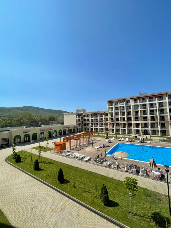 Квартира Тихая студия, балкон, лифт в корпусе, бассейн — аренда посуточно в Сукко