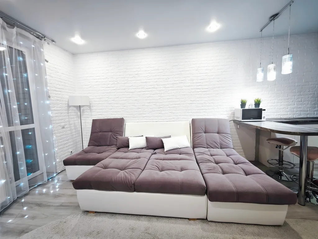 Романтичная студия на 26 этаже с видом на Обь и ночной город