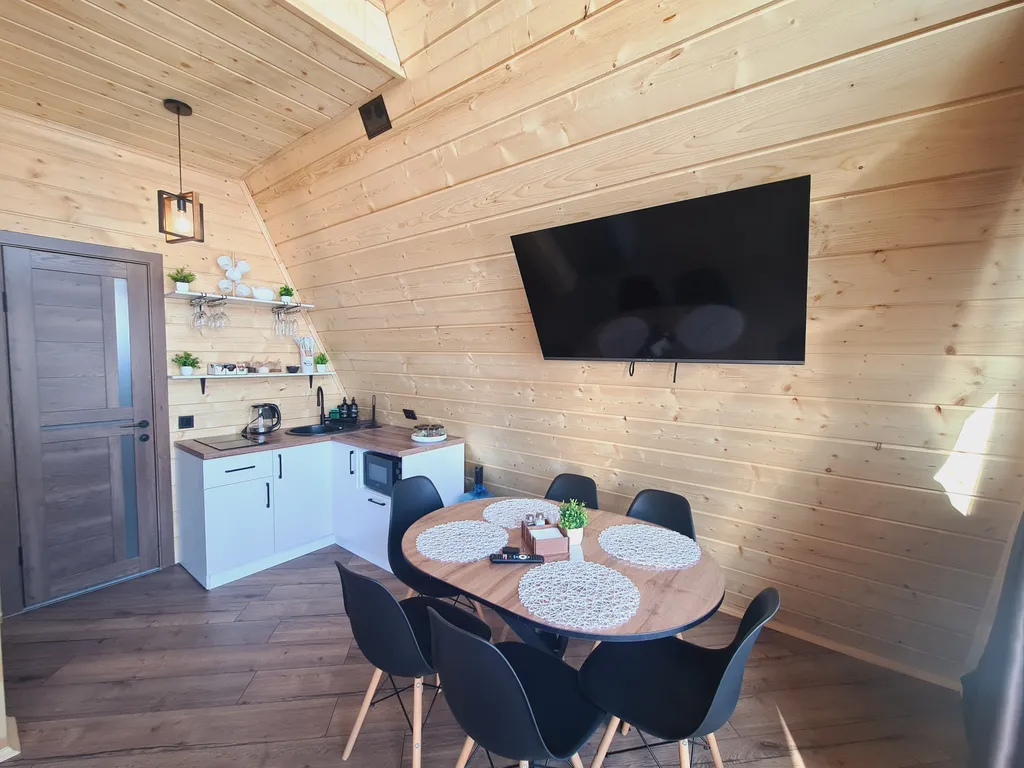Дом 60m2 — чан, кухня-гостиная, размещение до 6 человек