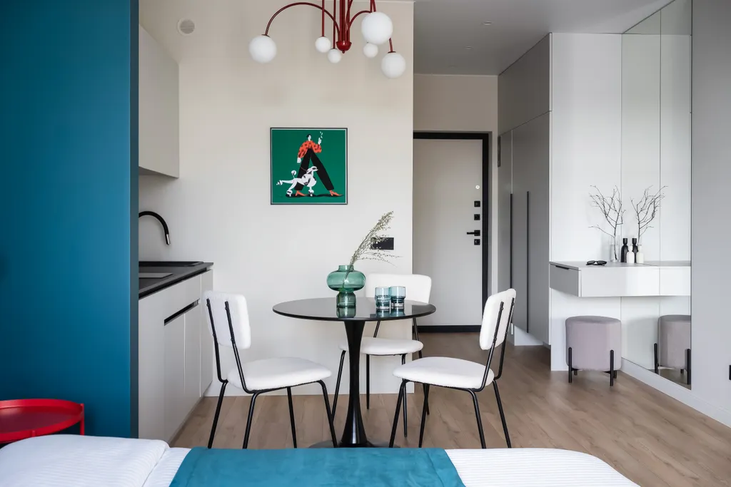 Квартира Квартира Дизайнерская студия Ривьера с балконом и ванной — Калининград