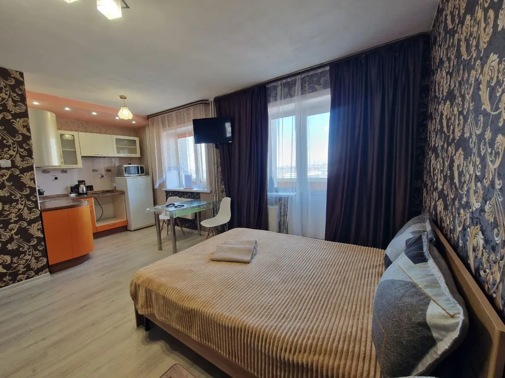 Уютная студия с видом на реку. Есть водонагреватель