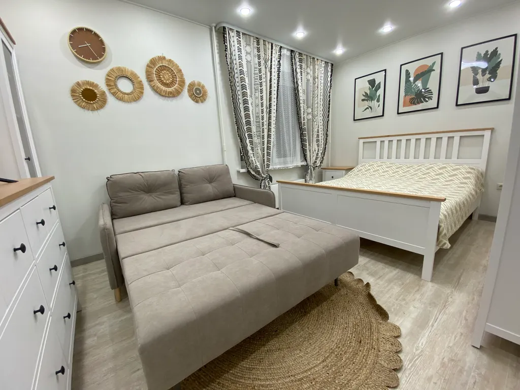 Апартамент Сканди с балконом и отдельной спальней