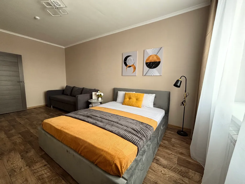 Комфортабельная семейная евродвушка в центре до 6 гостей