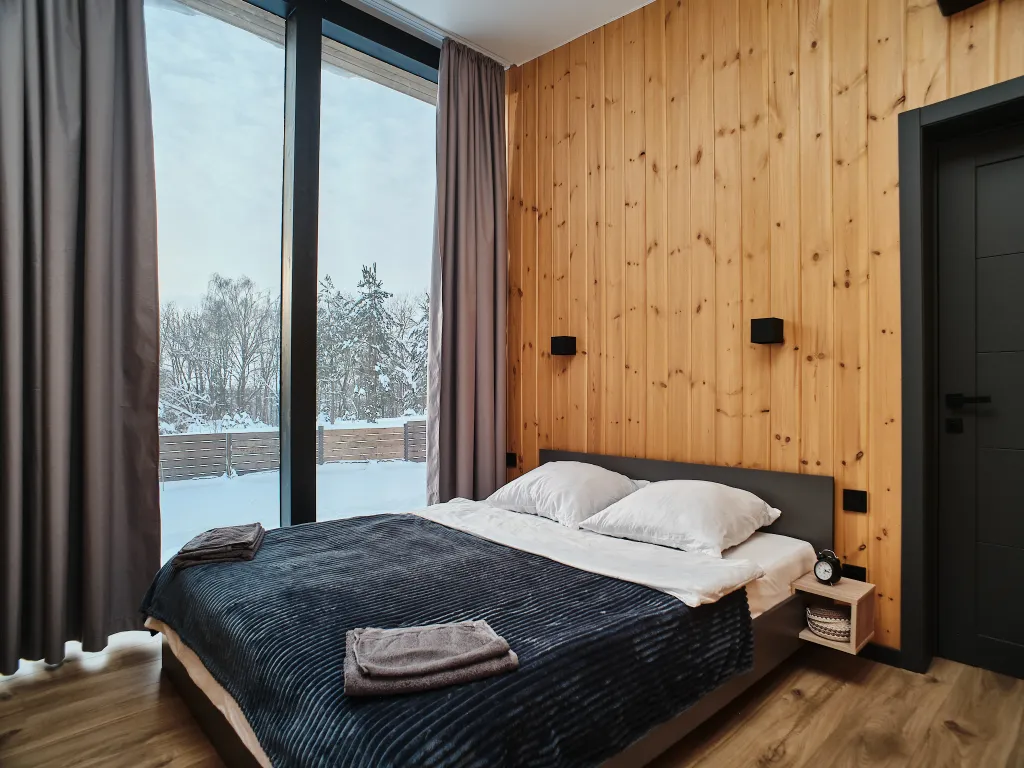 Нoвый уютный дoм с сауной у горнолыжного склона "Черника"