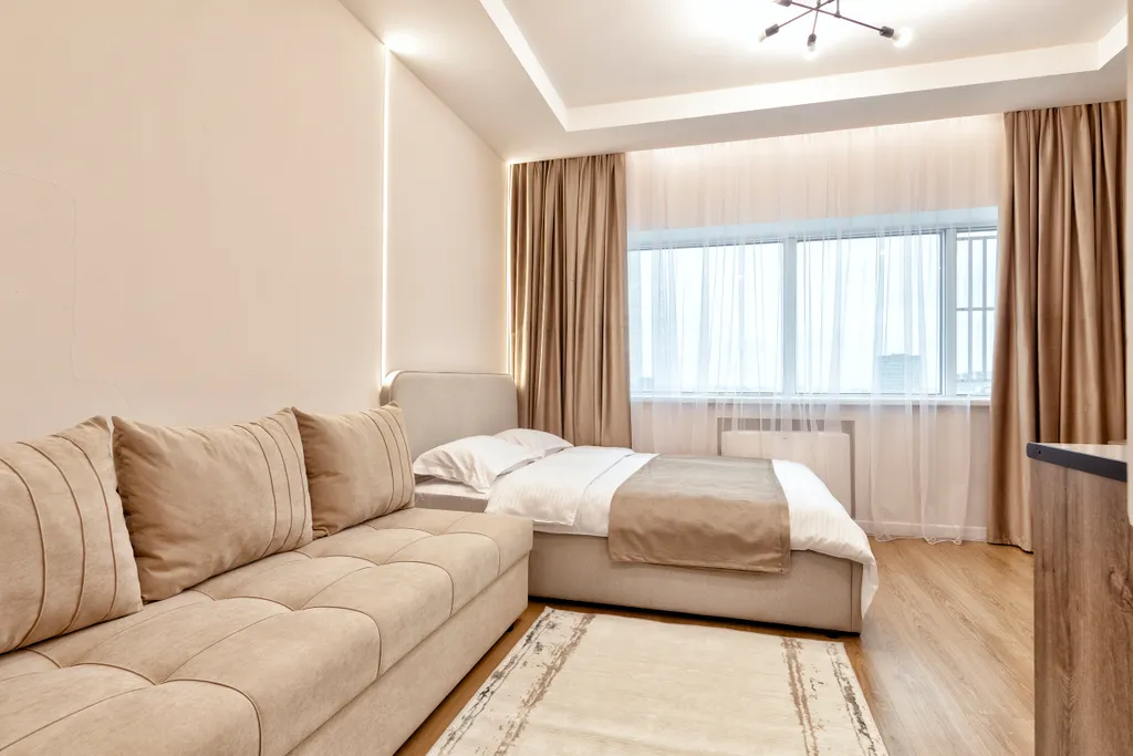 Квартира Элитная студия с панорамным видом из окна в самом центре столицы — аренда посуточно в Астана (Нур-Султан)