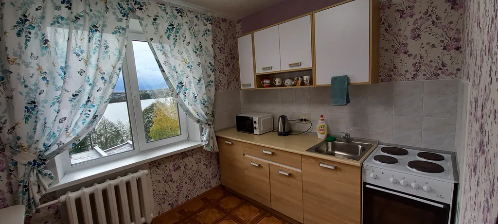 Уютная квартира с видом на красивый пруд