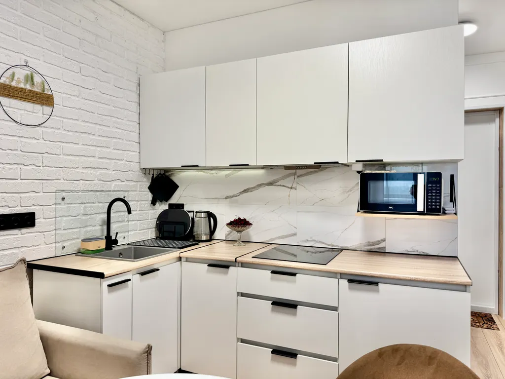 1-комнатная квартира с камином и двумя санузлами