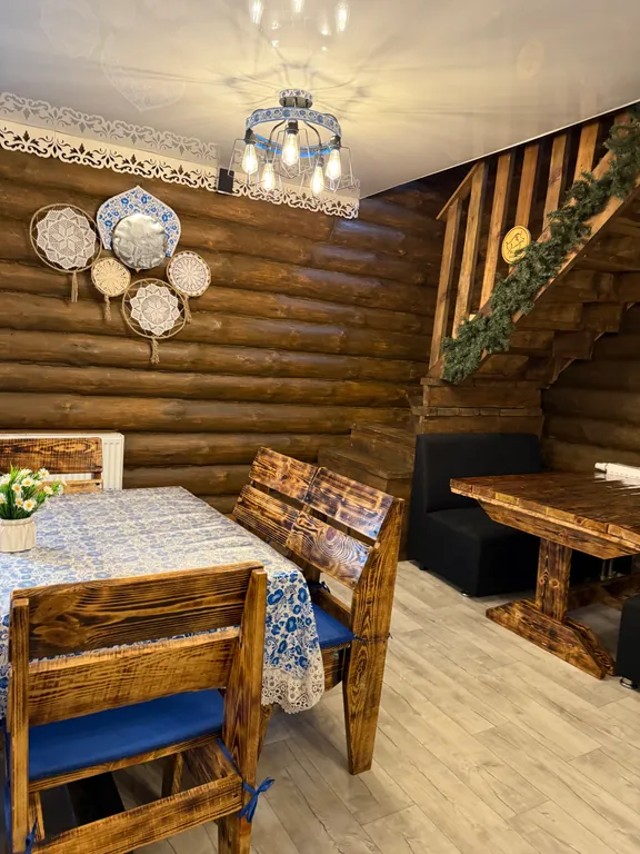 Дом в русском стиле Гжель