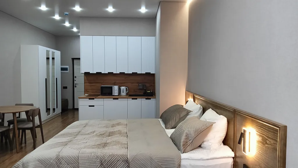 Квартира Новая уютная студия с шикарным видом из окна — аренда посуточно в Домбай