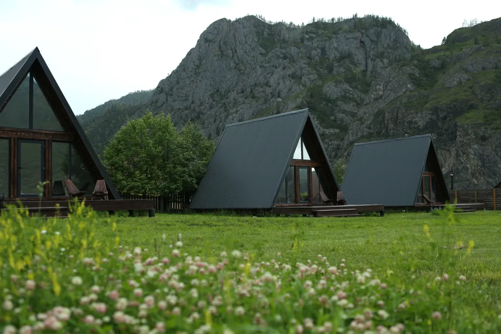 Гостевой дом A-frame с видом на горы