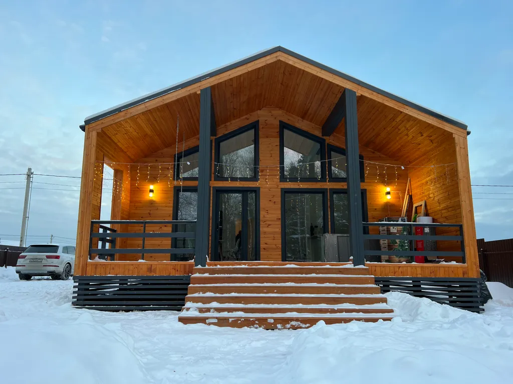 Коттедж Коттедж Барнхаус с камином и сауной на Новой Риге — Телепнево