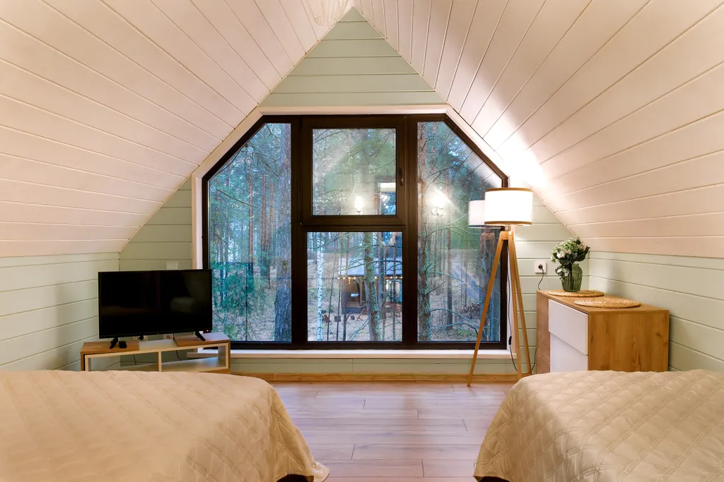 Панорамный дом с двумя спальнями на берегу Волги