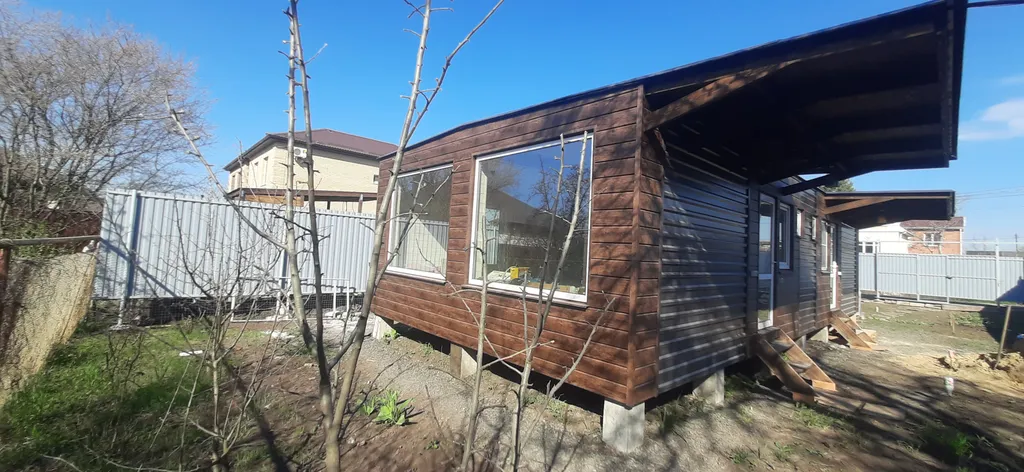 Новый дом в экостиле с мангалом