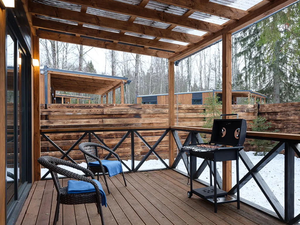 Уютный дом Шишкин Плейс в лесу с чаном и баней