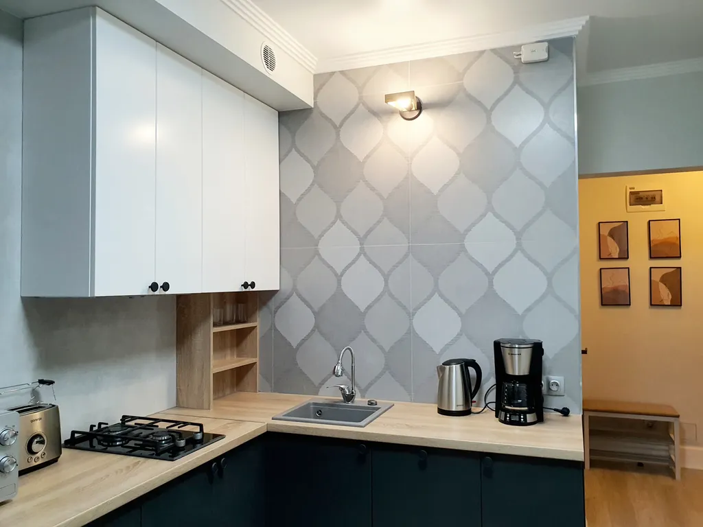 Стильная квартира с хорошим ремонтом в 5-ти минутах от пляжа