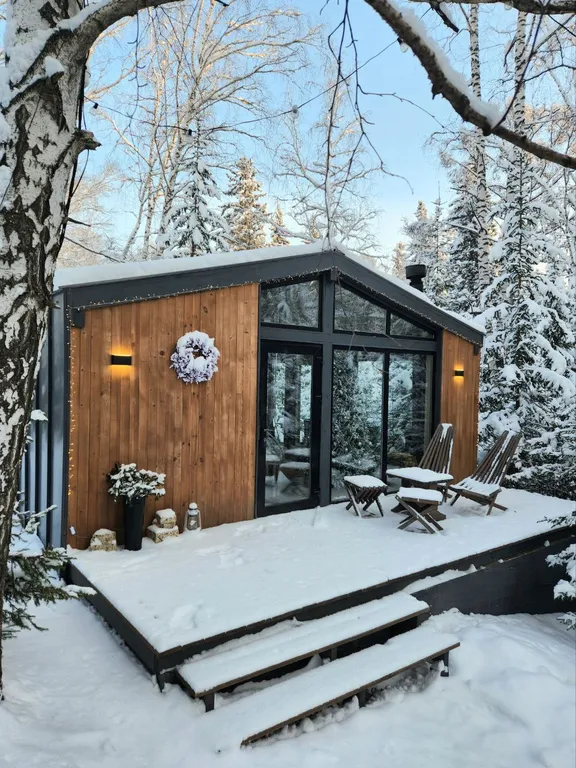 Дом с панорамным видом на лес