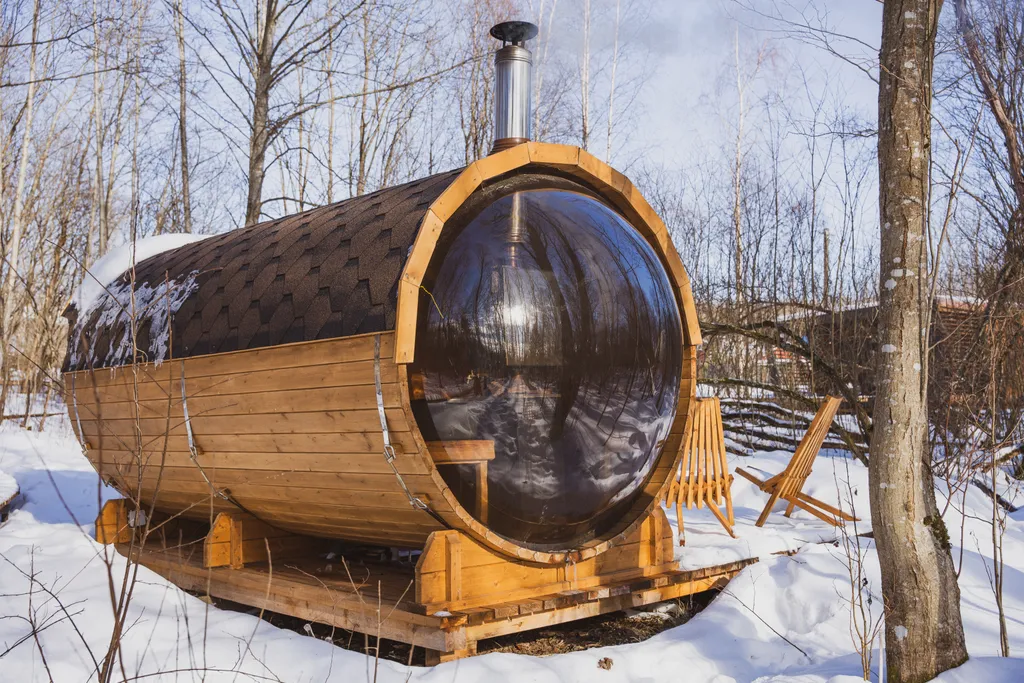 Коттедж Домик в лесу у реки с панорамным остеклением — Сиверский