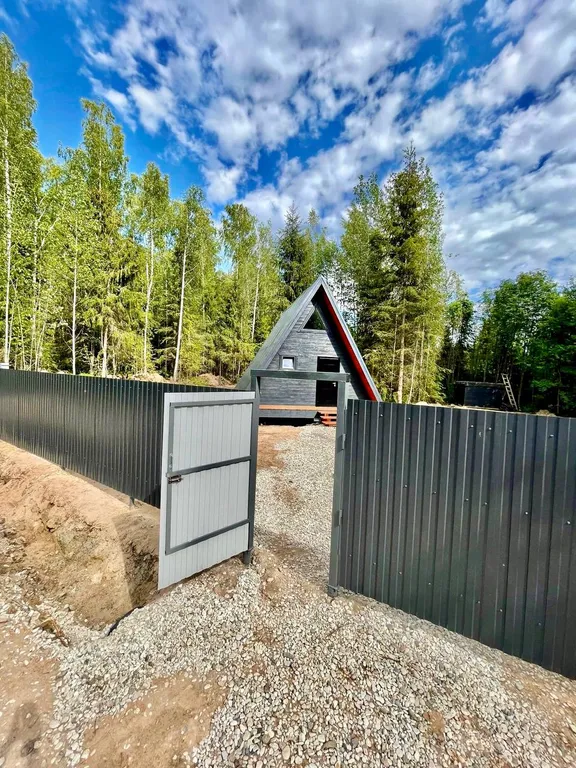 Дом A-frame с купелью, баней и бассейном в сосновом лесу