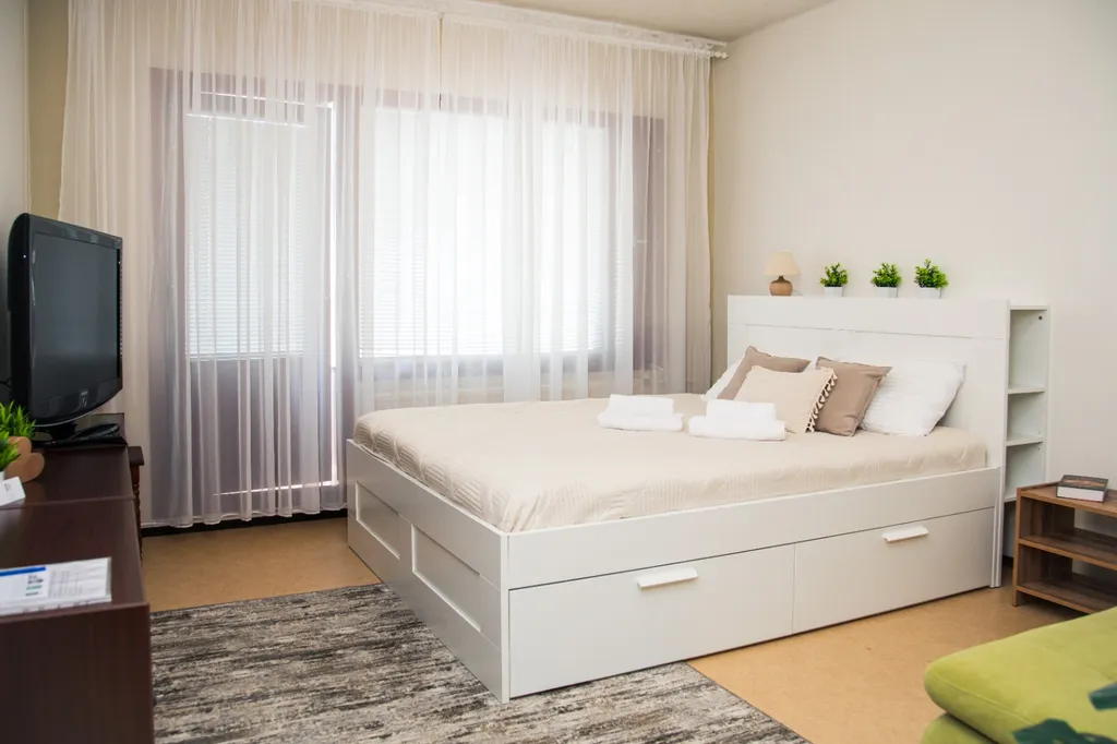 Просторные апартаменты с видом на лес и озеро