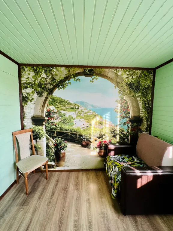 Дом в деревне с баней на дровах