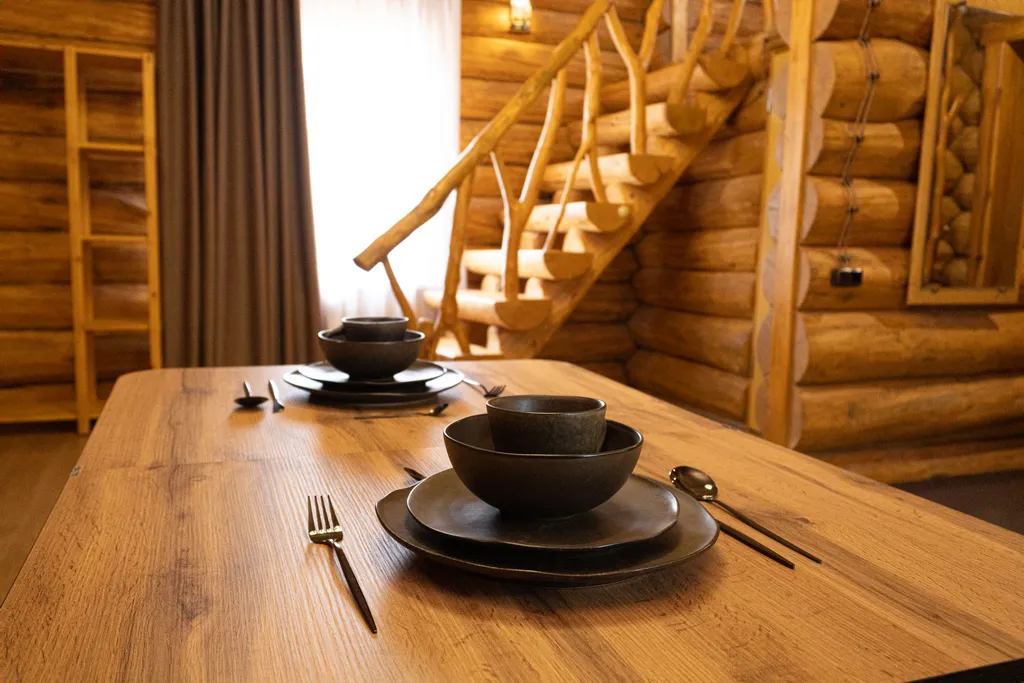 Бревенчатая изба с уникальной отделкой